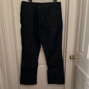 Rustler Men's Dark Blue Bootcut Jeans